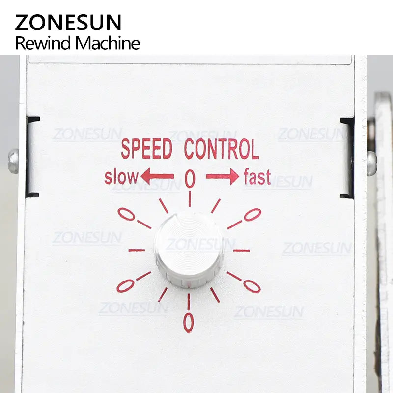 speed adjustment of rewind machine