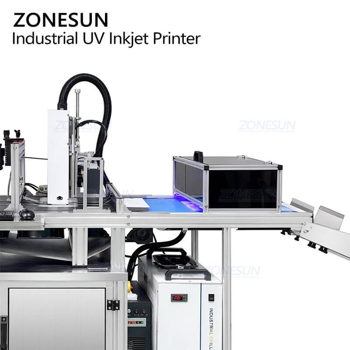 UV curing section of industrial UV printing machine
