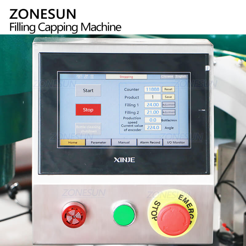 Filling Machine Control Panel Filling Capping Machine | ZS-AFC13A Peristaltic Pump Eye Drops Filler