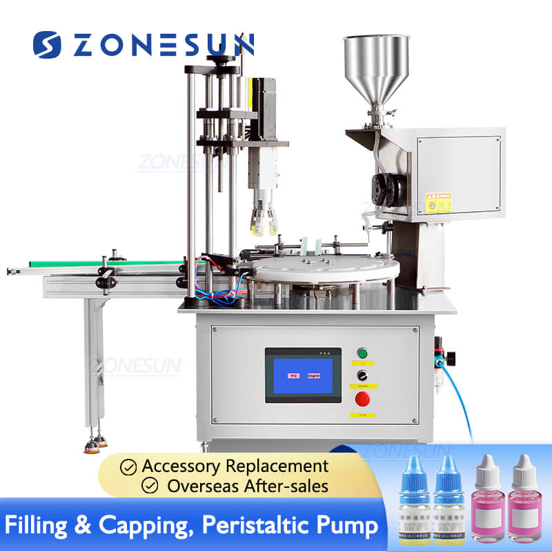 ZS-AFC47 tabletop filling capping machine for massage oil