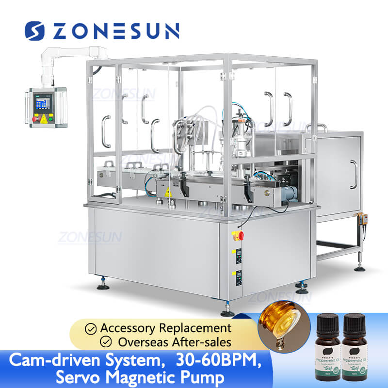 Monoblock Filling Capping Machine | ZS-AFC50 Servo Liquid Filler