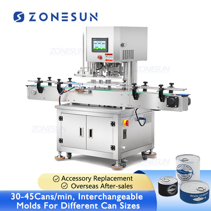 Automatic Can Sealing Machine | ZS-AFK300 Metal Can Seamer