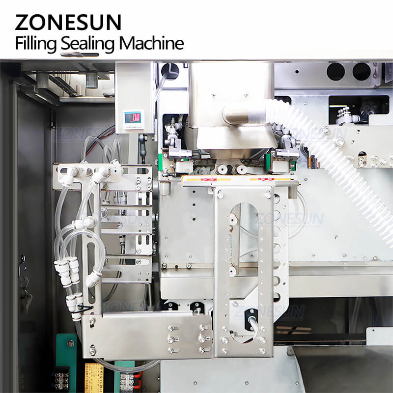 bag feeding & sealing structure of ZS-AFS04F premade pouch packing machine