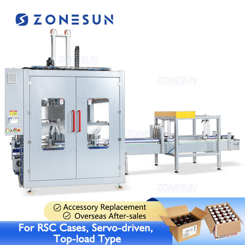 ZS-CPL Automatic Top-Load Case Packing Machine For RSC Case