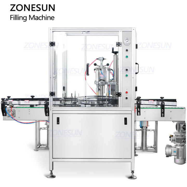 automatic aerosol can filling machine with dust cover
