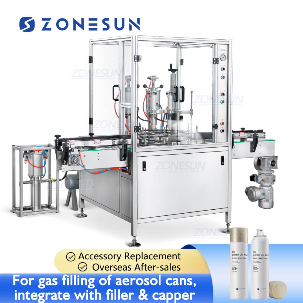 automatic aerosol can filling machine
