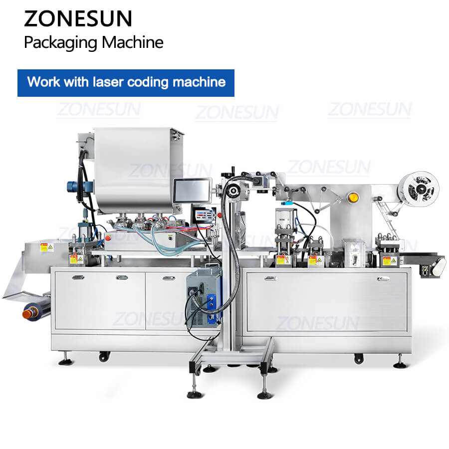 ZS-DDP270 automatic blister packaging machine with laser coding mahcine