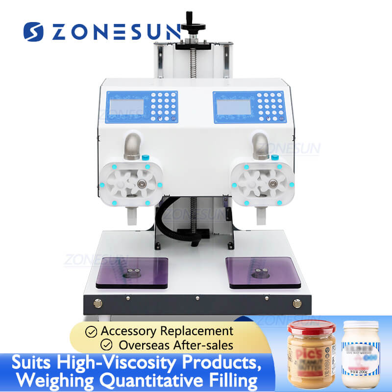 double heads weighing filling machine for honey