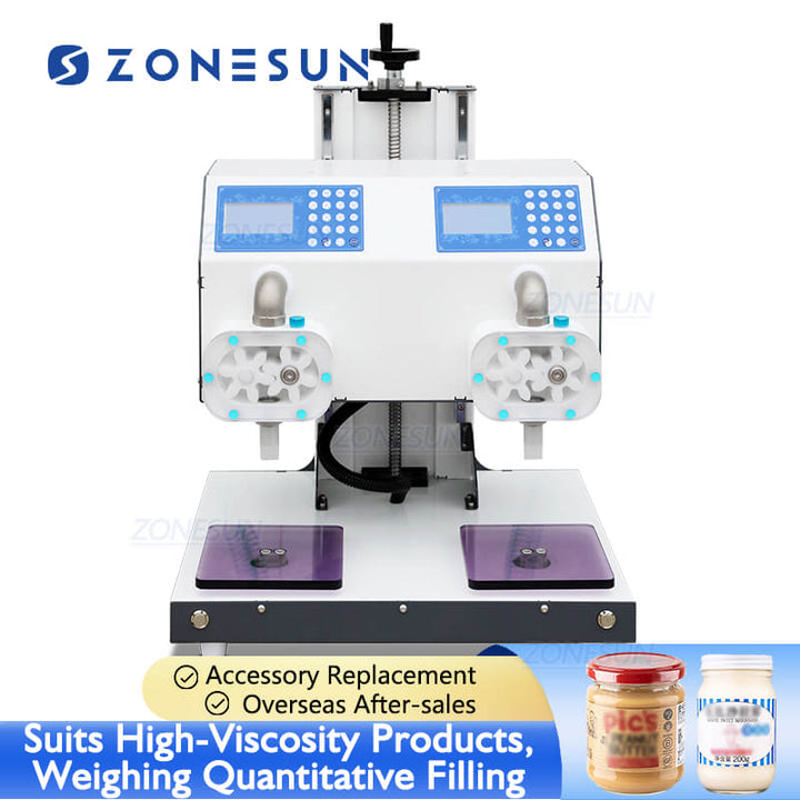 double heads weighing filling machine for honey