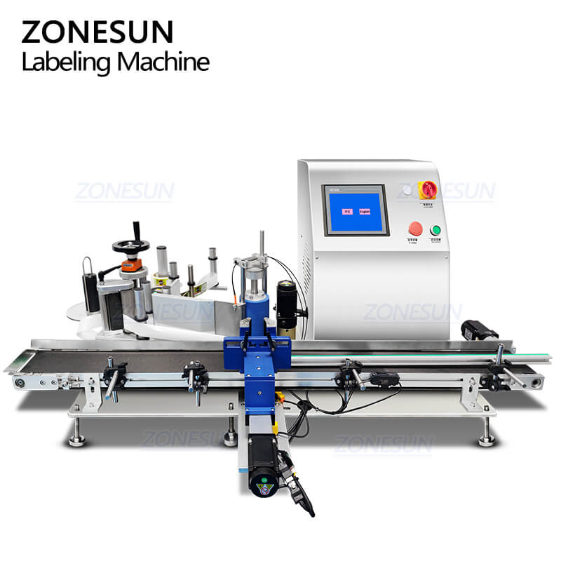 fully electric small round bottle labeling machine for laboratory