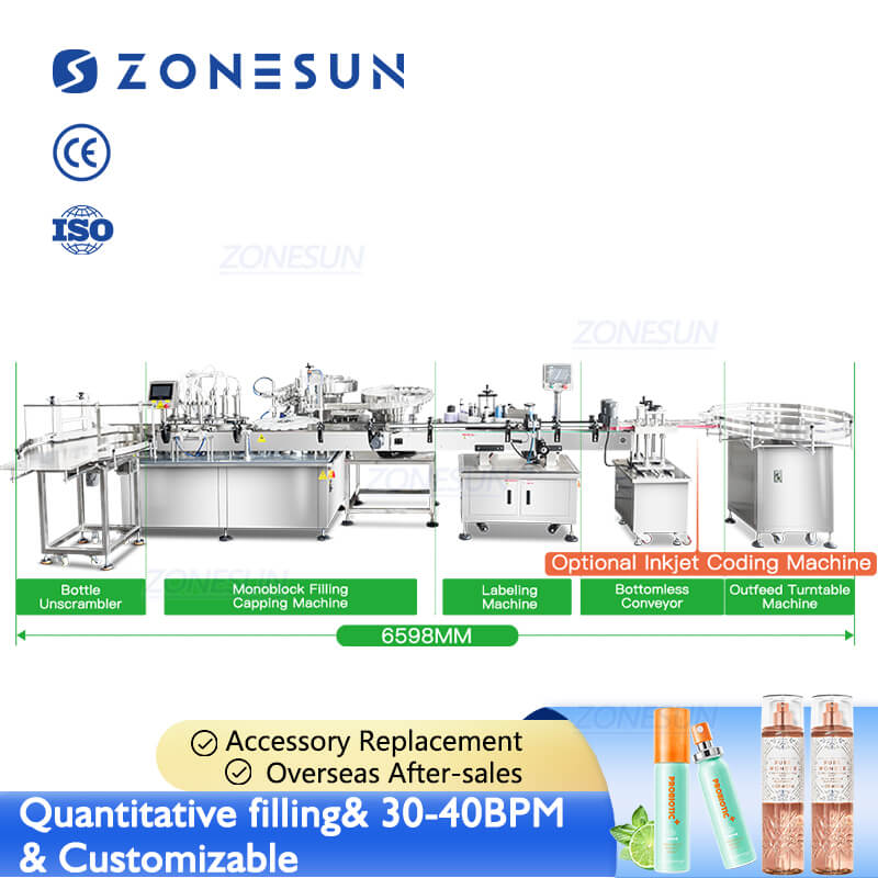 filling line for body mist