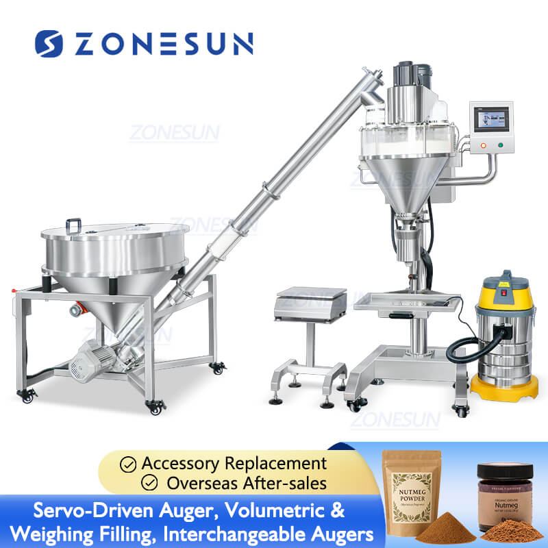 semi automatic auger filler for dry powder