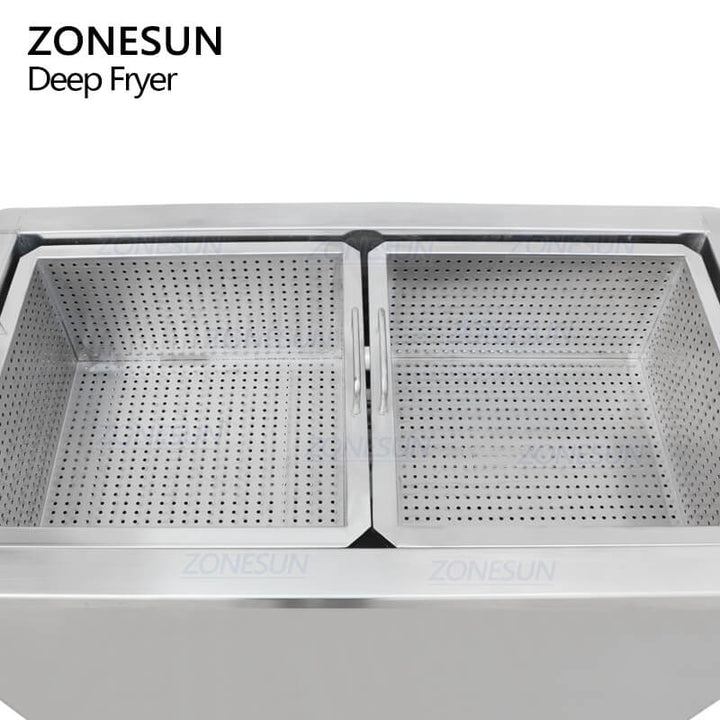 double baskets of fryer