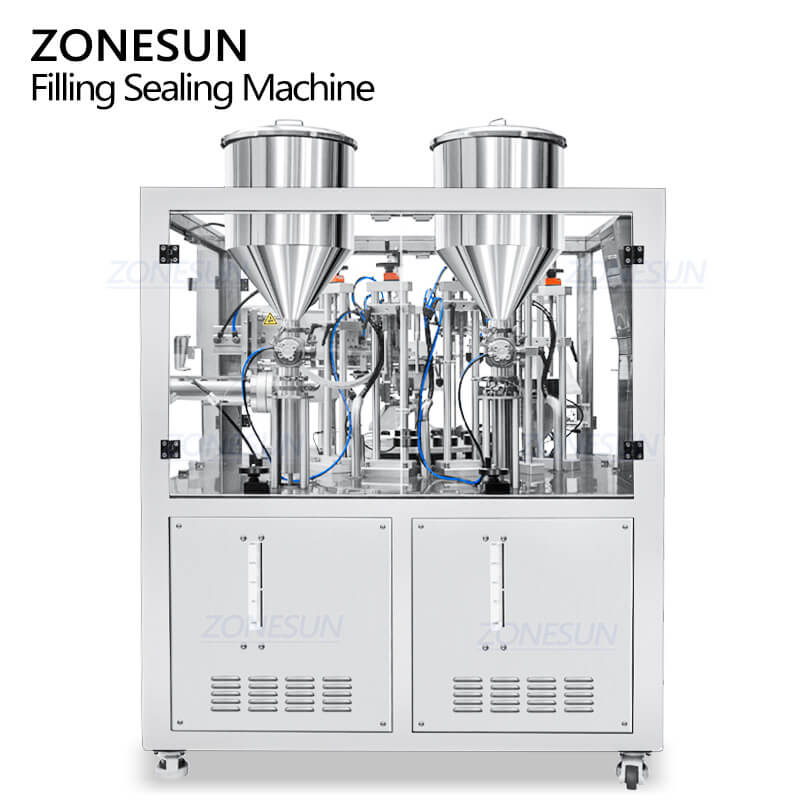 Máquina envasadora de tubos A+B