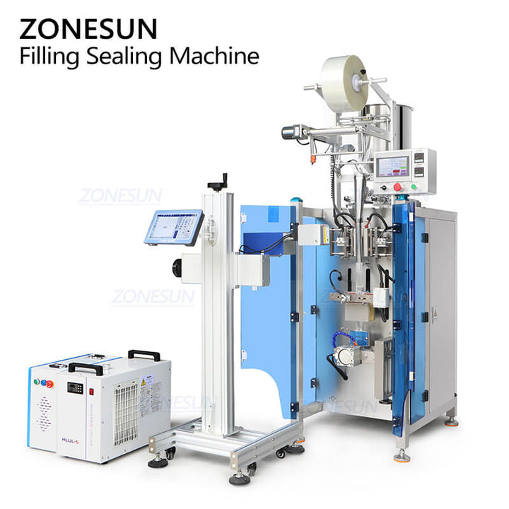 automatic liquid sachet filling machine with laser coding machine