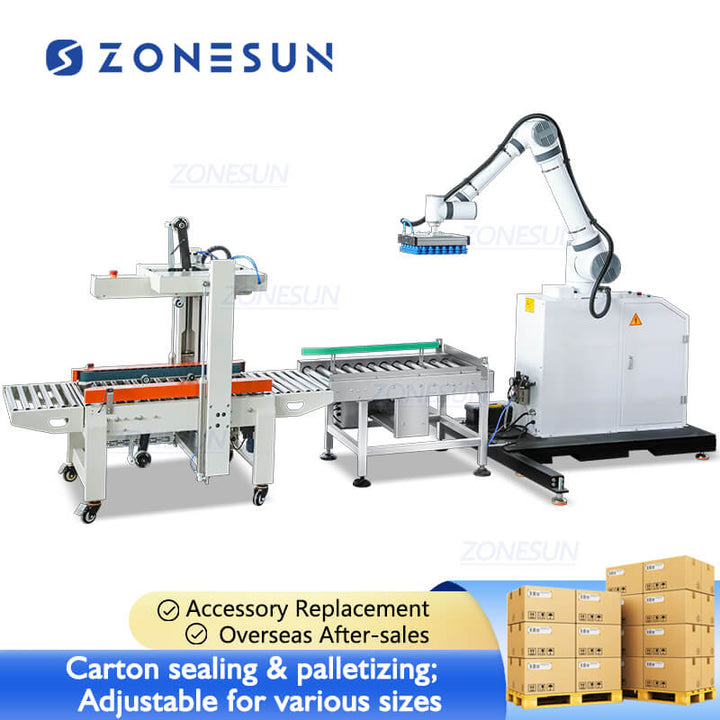 automatic case sealer with palletizer