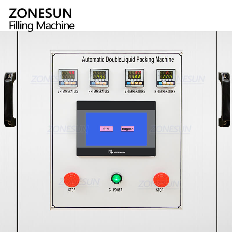 Zonenun ZS-GJH2 Automatische Doppelköpfe verpackte Milch Wasserbeutel Flüssigkeitsfüllungspackmaschine