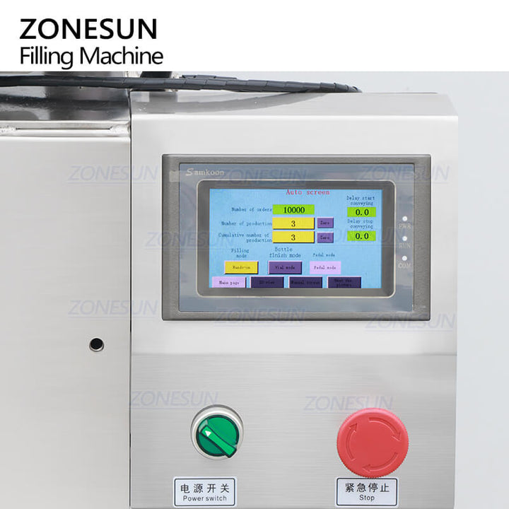 control panel of paste filler