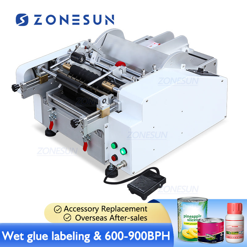 Bottle Labeler | ZS-JTB10 Wet Glue Labeling Machine