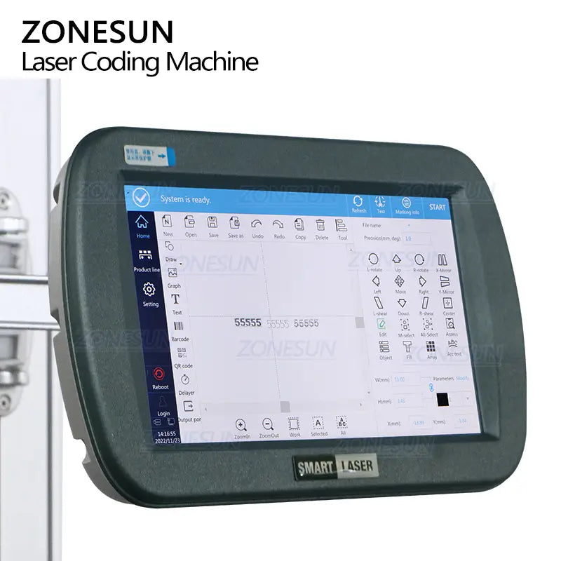 control panel of laser printer