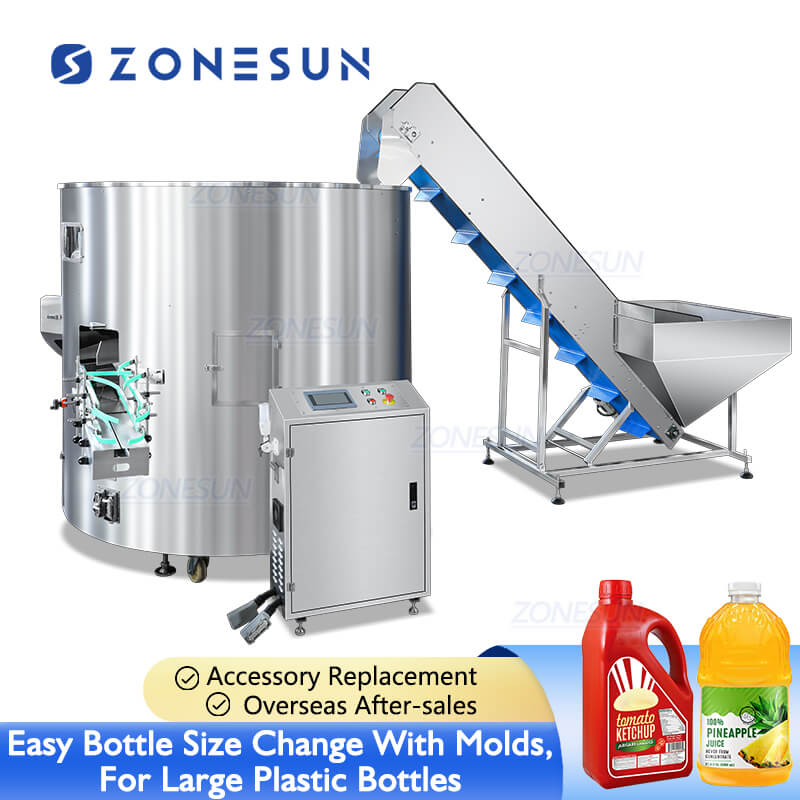 posicionador automático de botellas para líneas de llenado