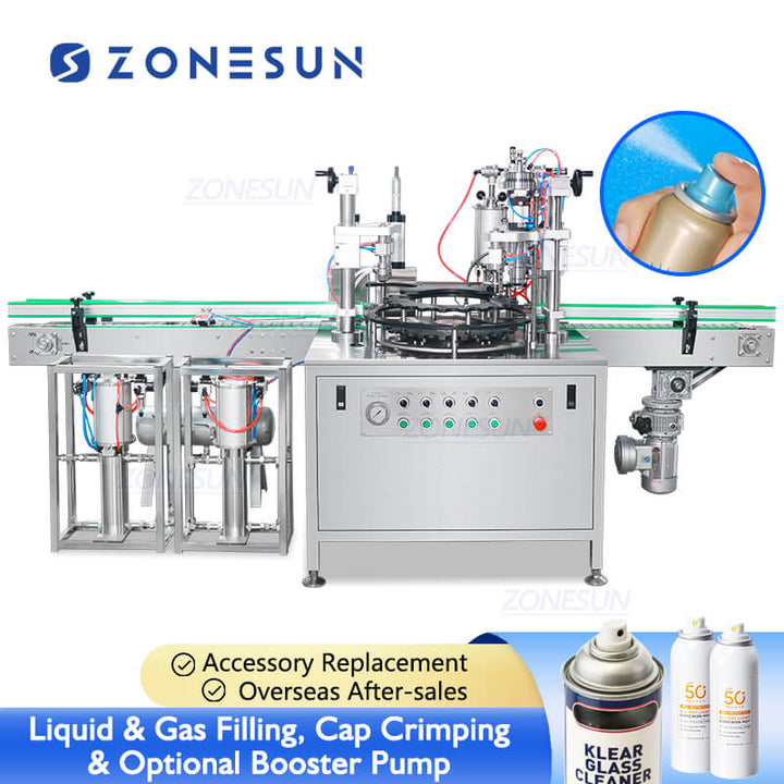 aerosol filling crimping machine