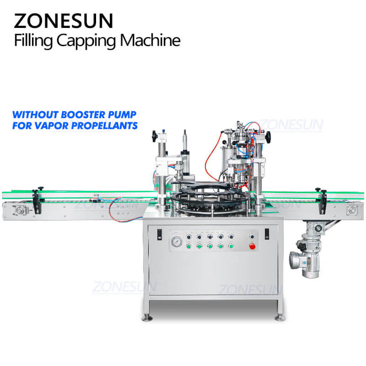 aerosol can filling crimping machine