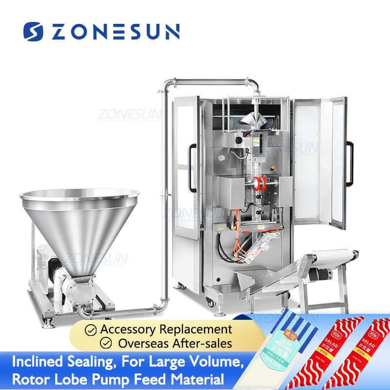 automatic rotor pump salad sauce packing machine