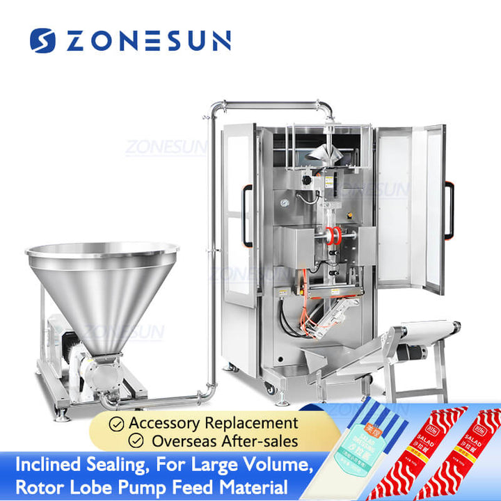 automatic rotor pump salad sauce packing machine