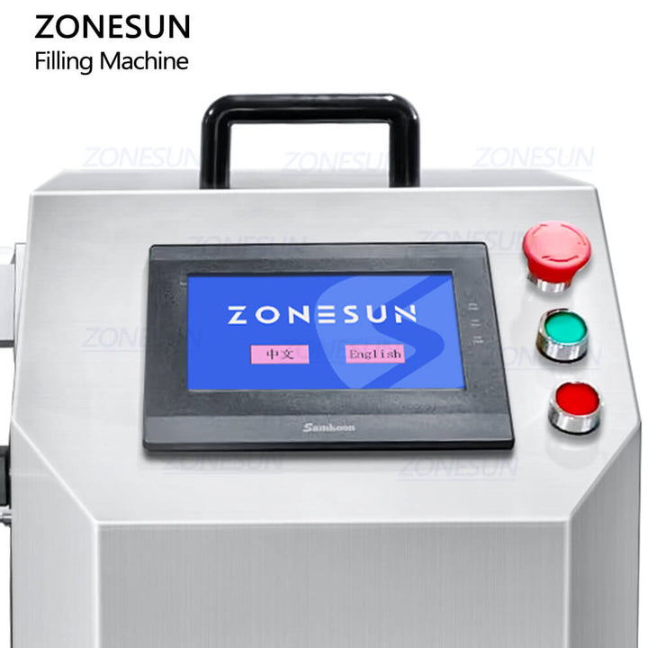control panel of servo filling machine