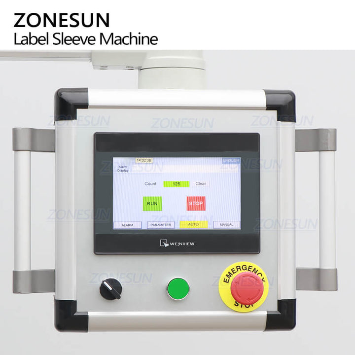 control panel of shrink sleeve applicator