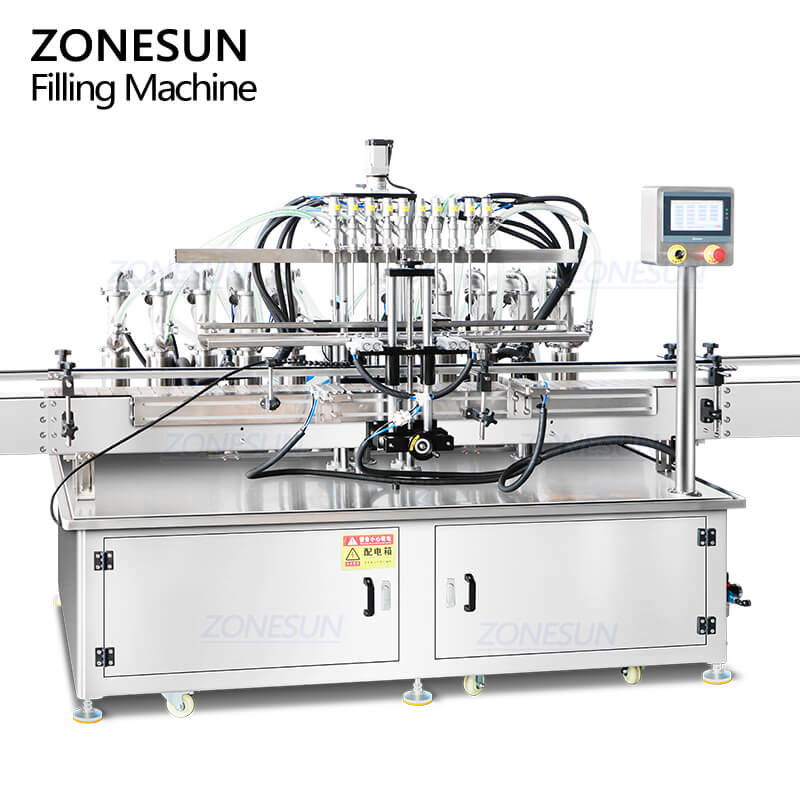 automatic servo piston pump 10 heads liquid filling machine