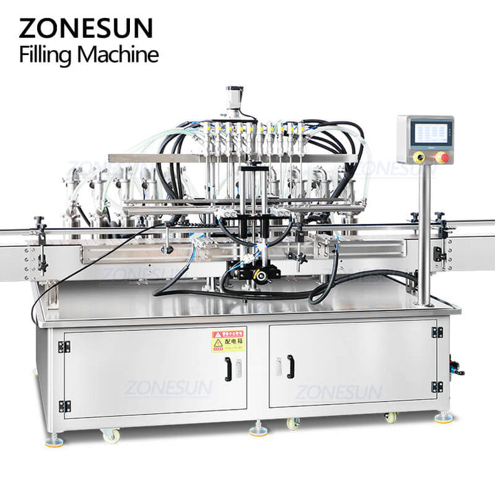 automatic servo piston pump 10 heads liquid filling machine