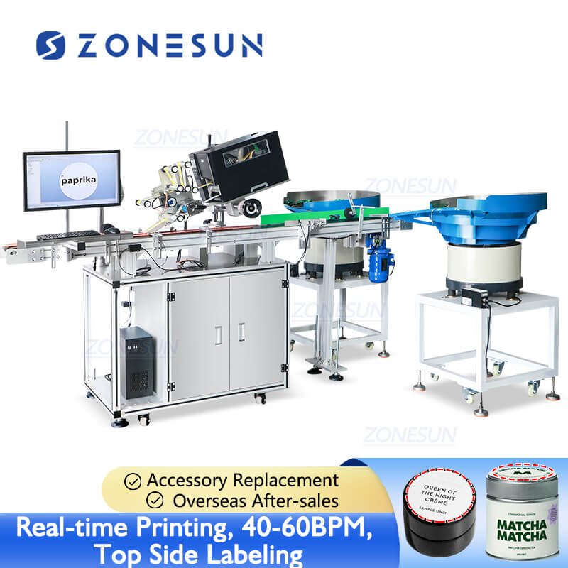 Labeling Machine | ZS-TB161PO Top Side Labeler With Real-time Printer