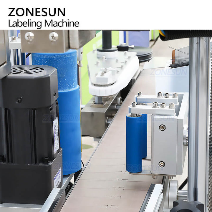 labeling structure of bottle labeler