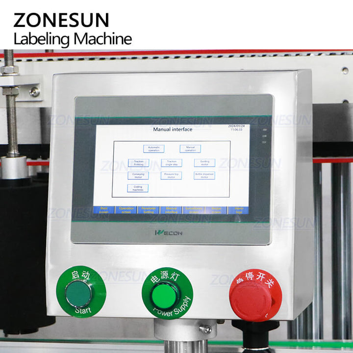 control panel of automatic labeling machine