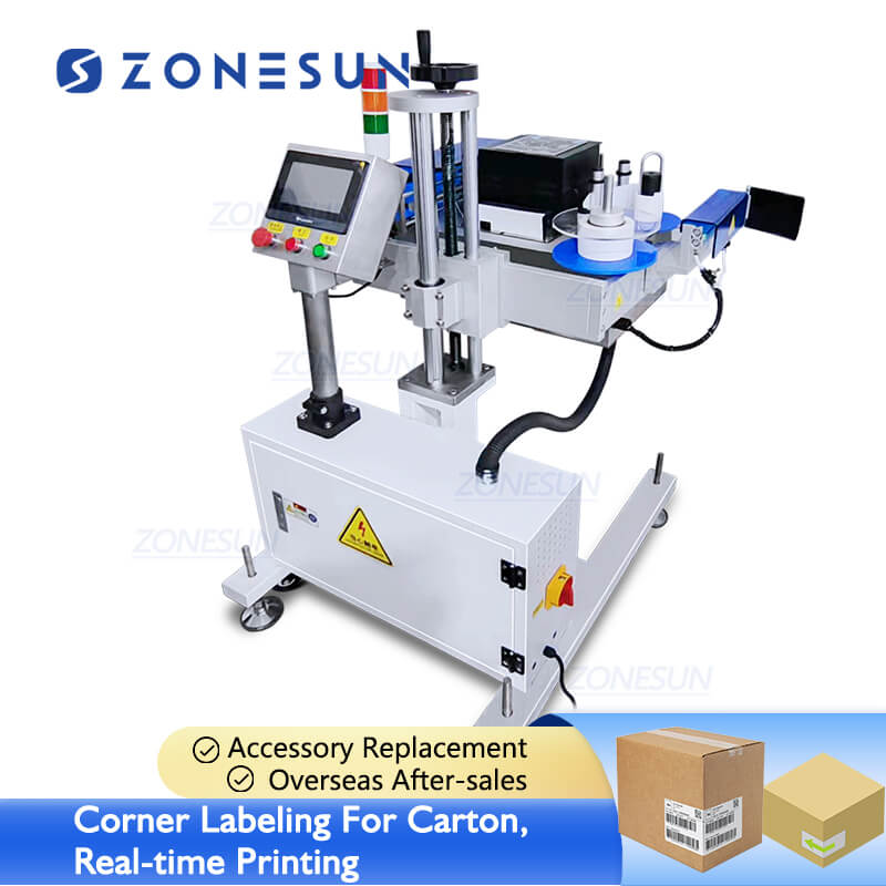 Pallet Labeling Machine | ZS-TB852C Carton Boxes Corner Labeler ...