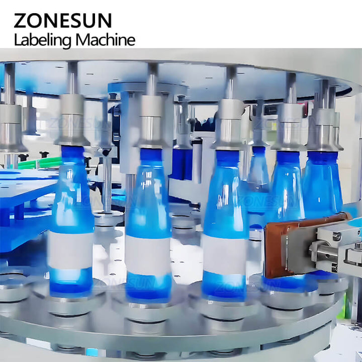 Zonesun ZS-TB920 Automatikus nagysebességű szervo rendszer ön adagoló matrica kerek palackcímkéző gép