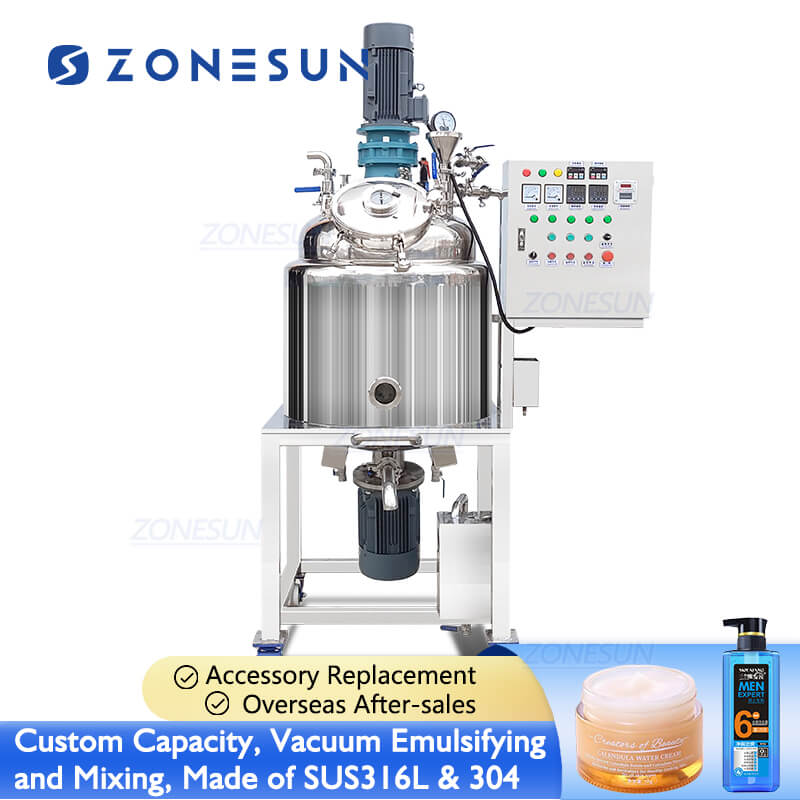 Vacuum Emulsifying Mixer | ZS-VMB200RH Homogenizing Mixing Tank