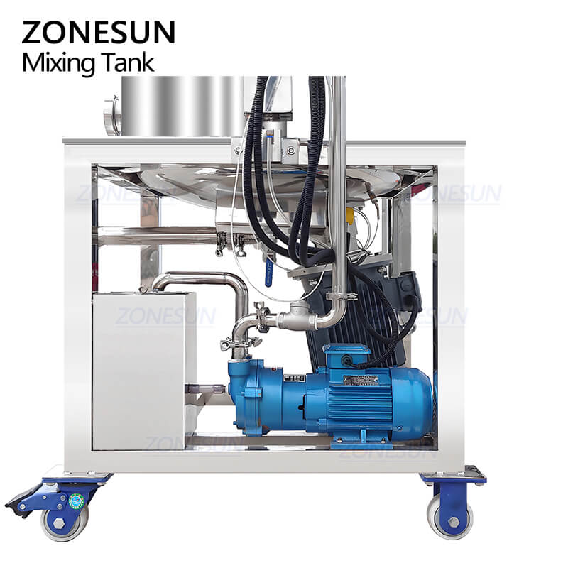 vacuum pump of 200L mixing tank for cosmetics