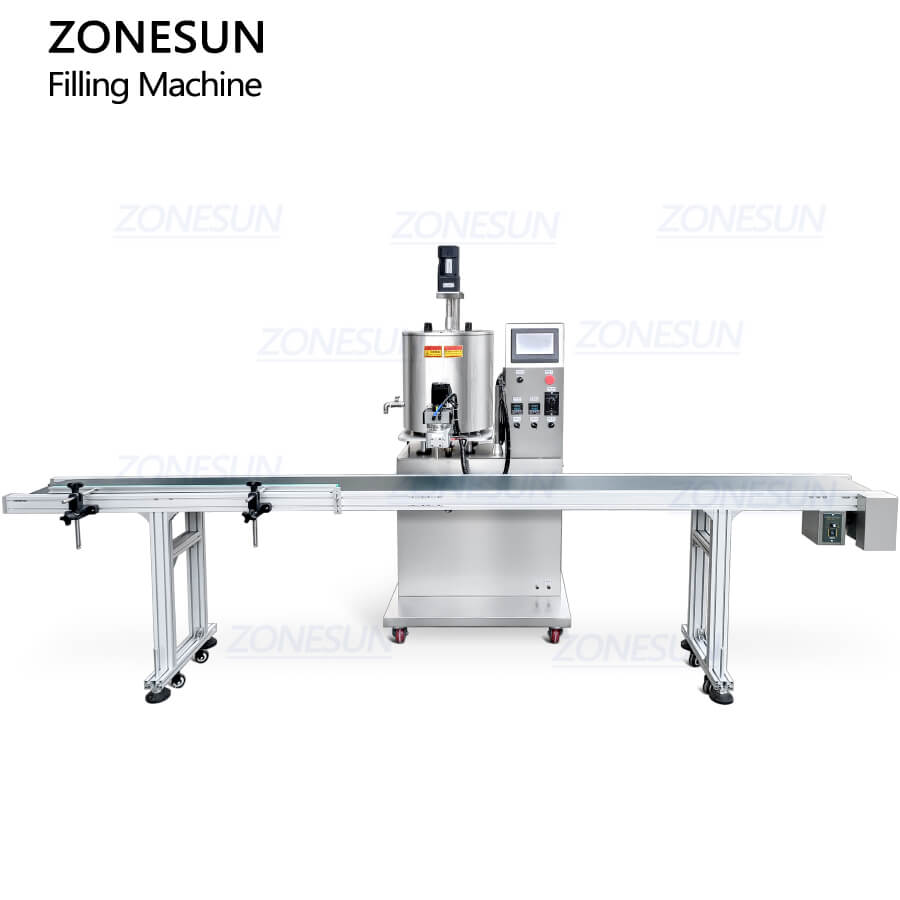 ZS-VTGTL paste heating filling machine with conveyor