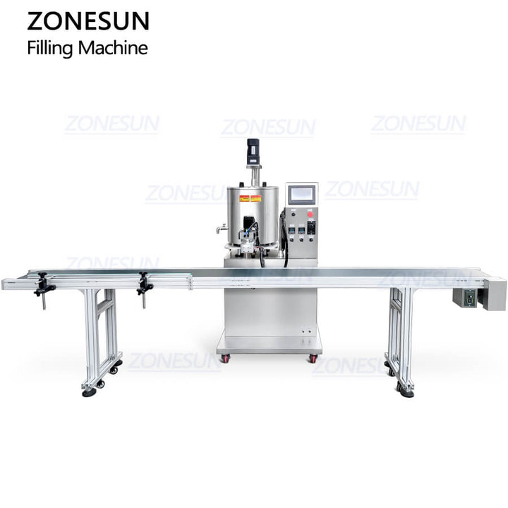 ZS-VTGTL paste heating filling machine with conveyor