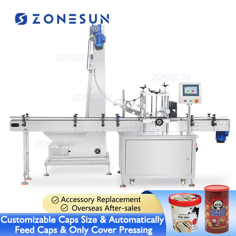 Automatic Plastic Jar Yogurt Bucket Can Caps Pressing Machine For Nuts ...