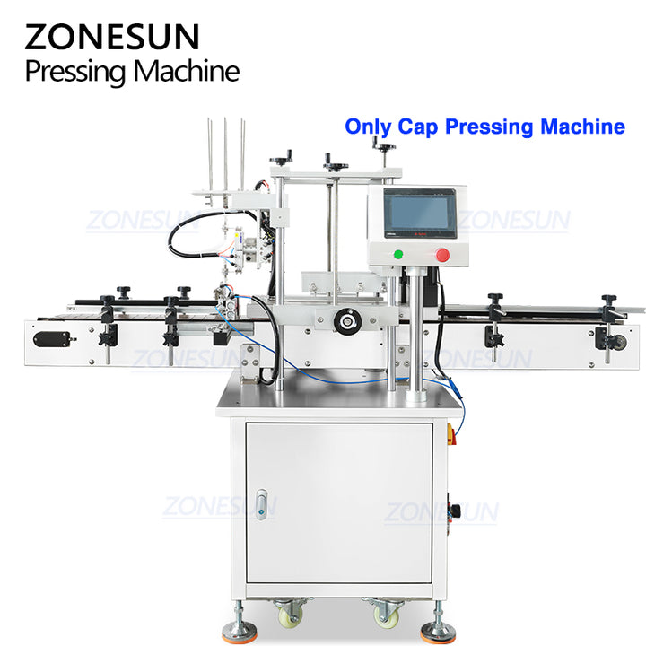  ZS-VTYG01 Automatic Plastic Jar Yogurt Bucket Can Caps Pressing Machine