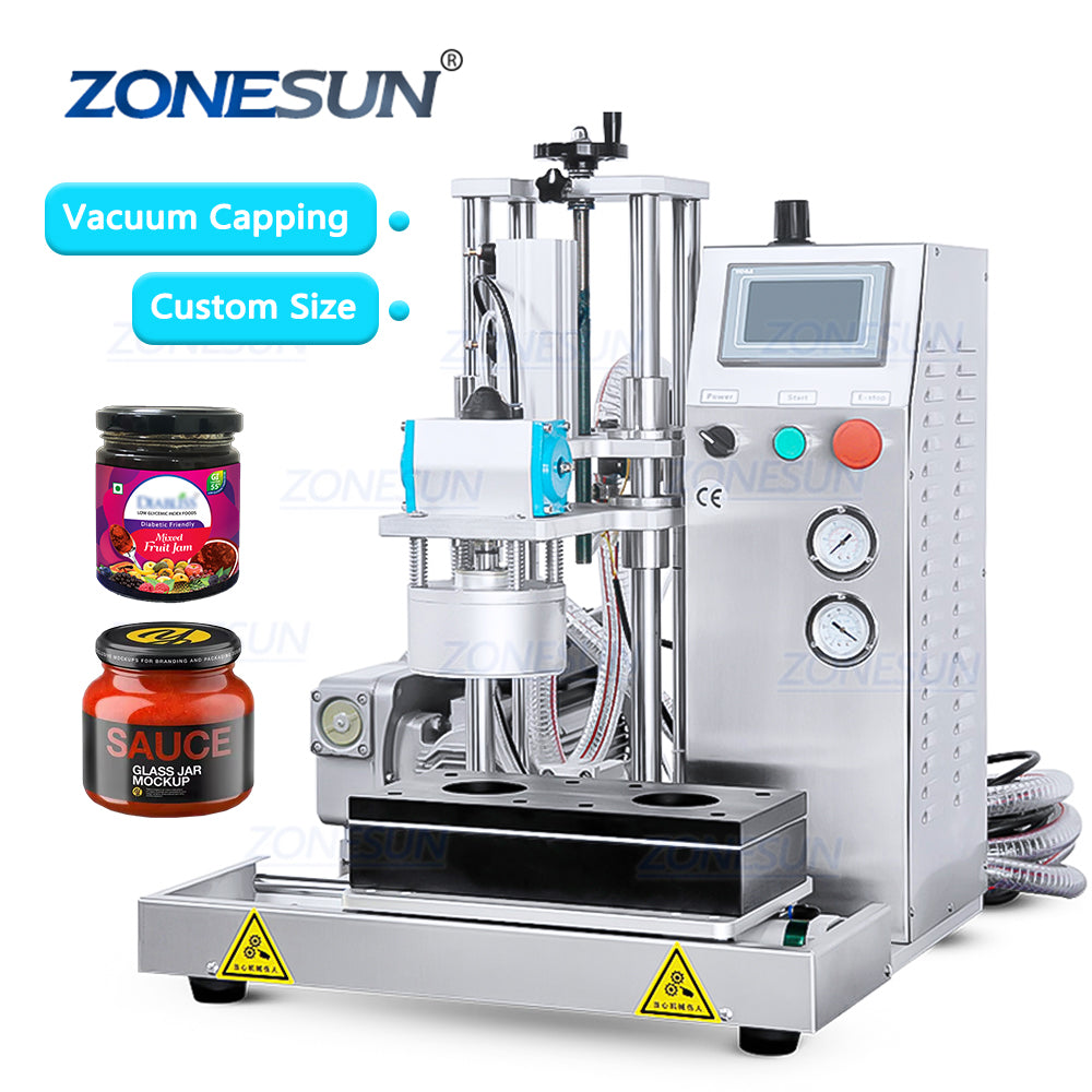 semi-automatic vacuum capping machine