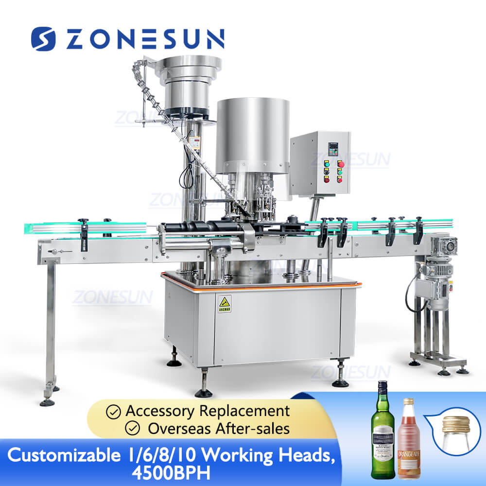 ROPP Capper | ZS-XG440C4 Roll-On Pilfer Proof Capping Machine