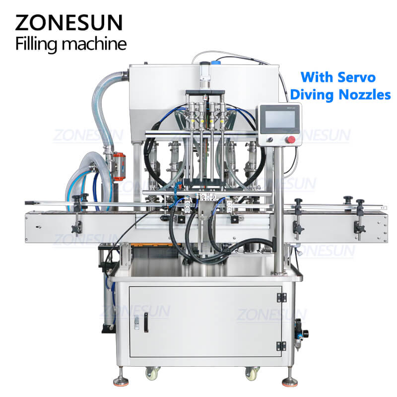 automatic face cream filling machine with diving nozzles
