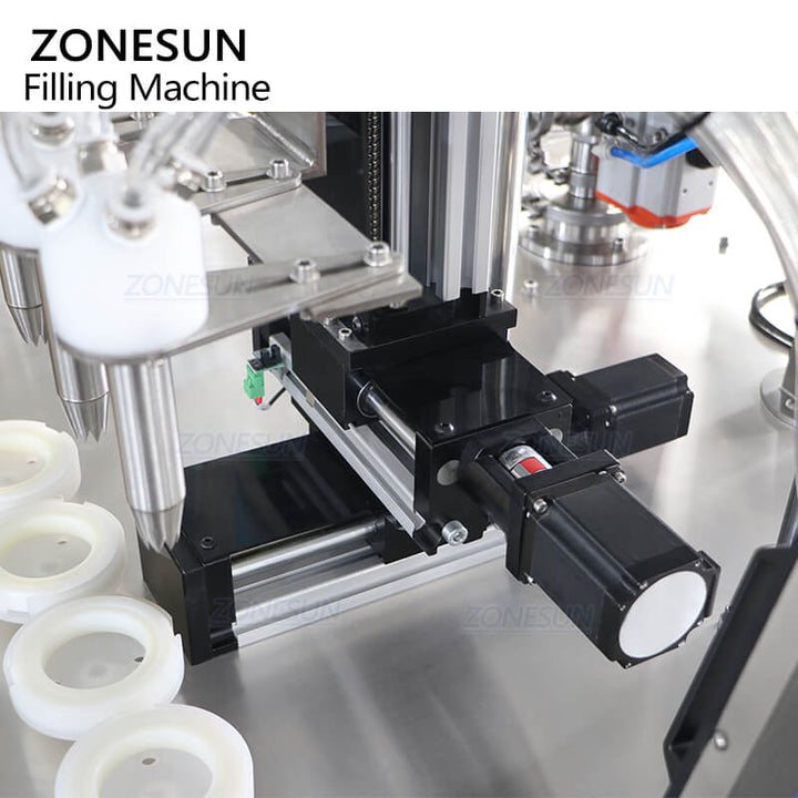 adjustable filling heads of cream filling machine for jars
