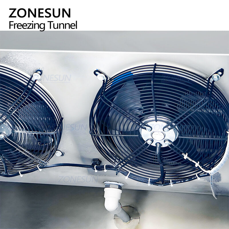 sistem de răcire cu aer al tunelului de congelare industrial cu bandă transportoare -15℃