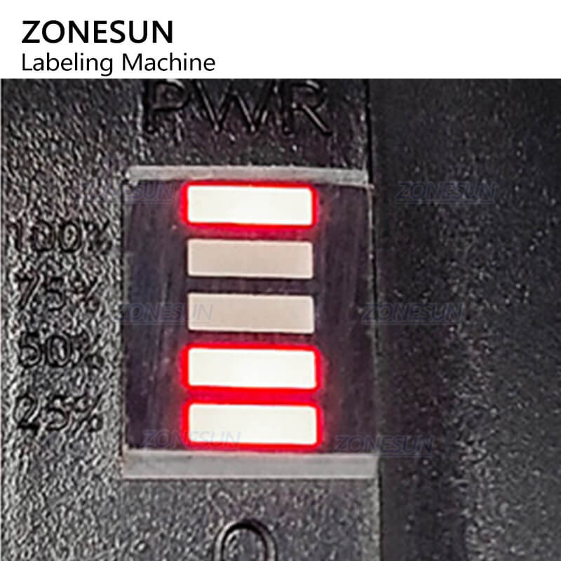wskaźnik baterii maszyny do etykietowania butelek